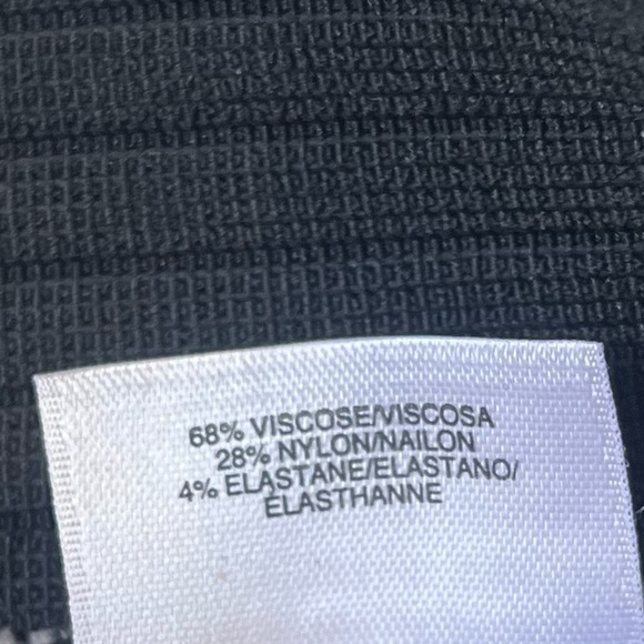 Anne Klein Black & Cream Animal Print Stretch Pants Elastic Waist Pockets Size S - Picture 11 of 11